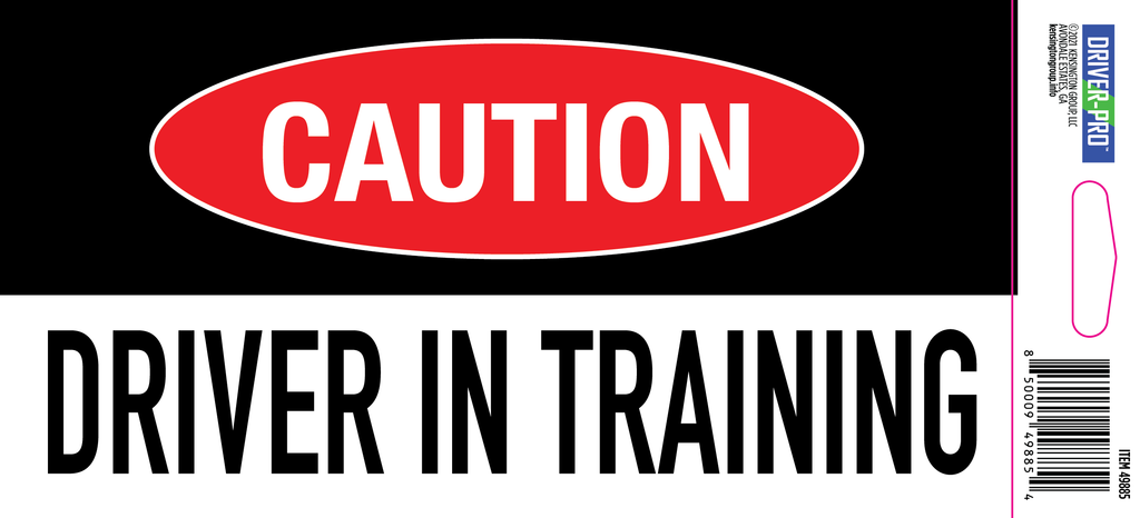 driver in training sign