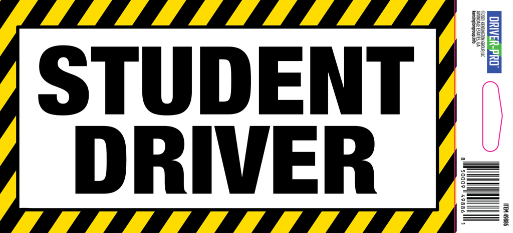 student driver sign